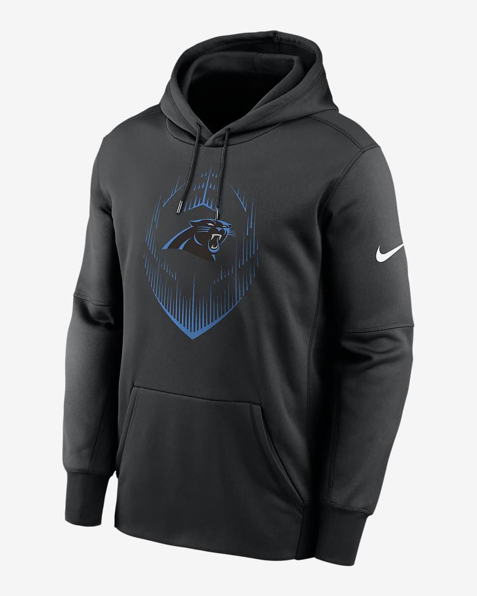 Carolina Panthers Icon Men s Nike Therma NFL Pullover Hoodie